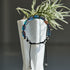 Grey | Silver | Mermaid Glass Pebble Macrame Bracelet